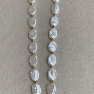 Collar perlas aplastadas