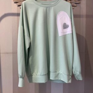 Sudadera corazón rosa