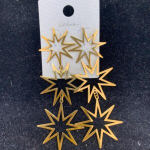 Pendientes largos estrellas